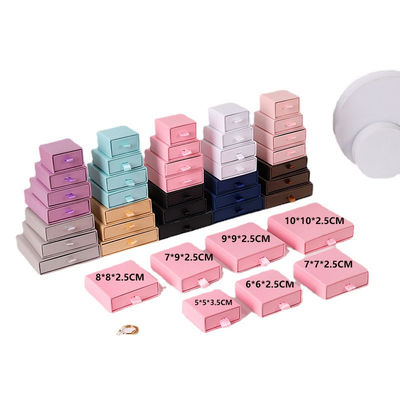Bán buôn ngăn kéo trang sức giấy kraft nhẫn trang sức vòng cổ hộp lưu trữ bông tai màu đen hộp giấy